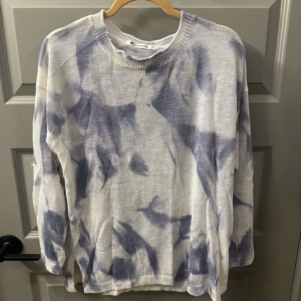 The Impeccable Pig Tie-Dye Sweater - Purple and White